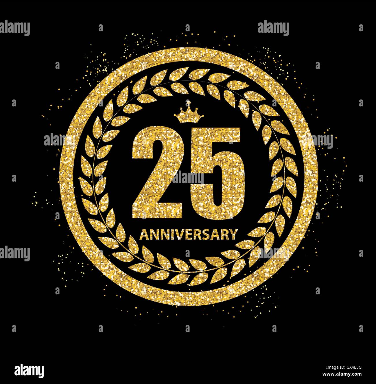 Vorlage Logo 25 Jahre Jubilaum Vektor Illustration Stock Vektorgrafik Alamy