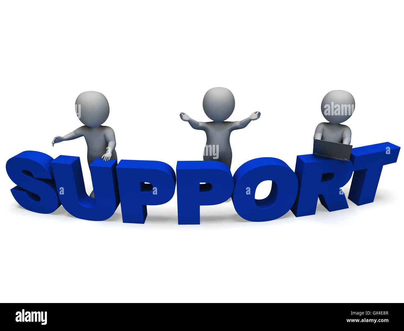 Support für Word zeigt, Unterstützung und Hilfe Stockfoto