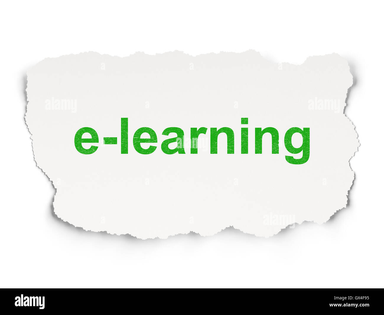 Bildungskonzept: E-Learning auf Papierhintergrund Stockfoto