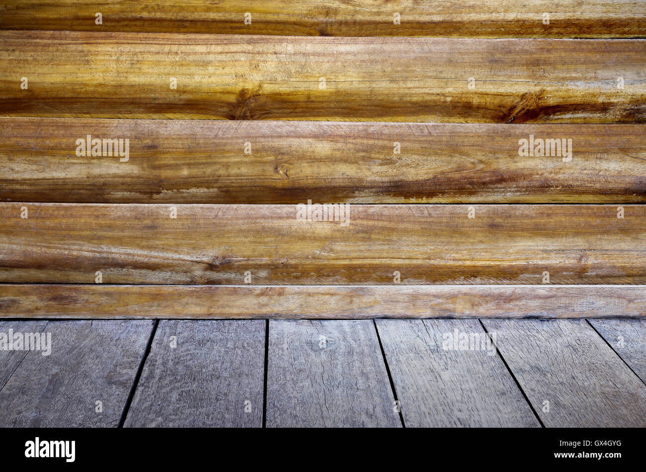 Holz Wand Stockfoto
