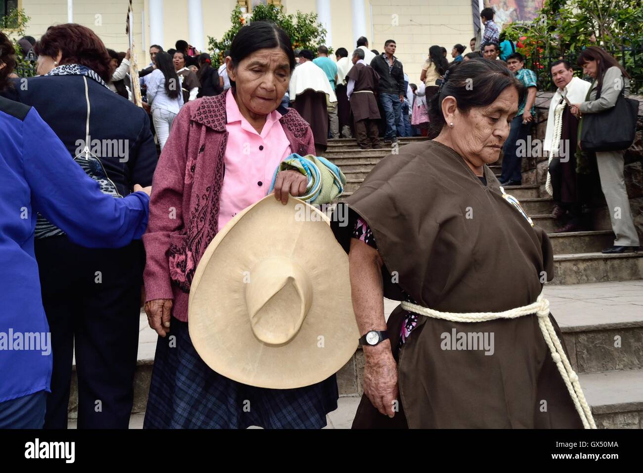 Teufel - Prozession - Fiestas De La Virgen del Carmen in HUANCABAMBA... Abteilung von Piura. Peru Stockfoto