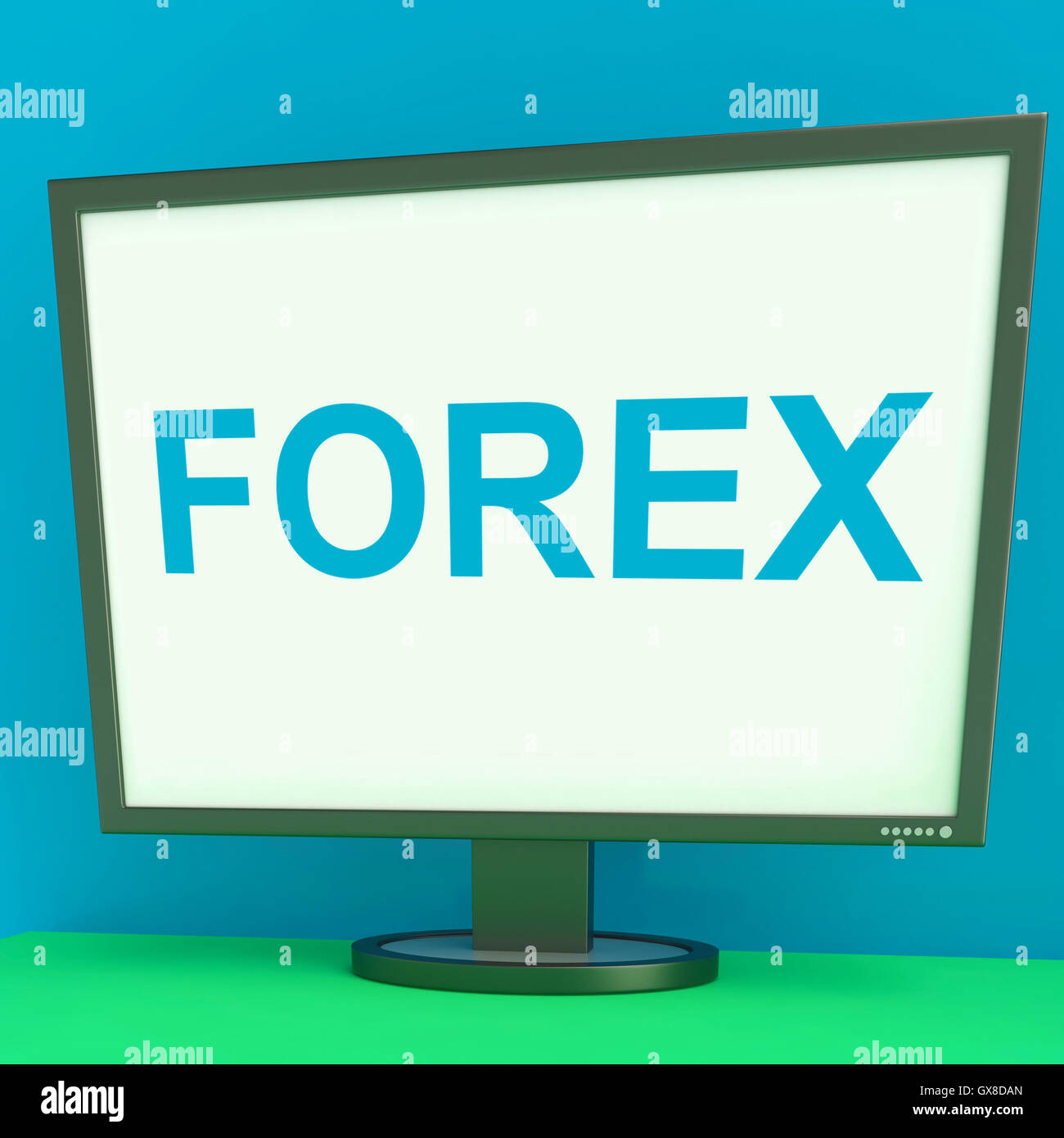 Forex zeigt Handel mit Devisen oder Währungen Stockfoto