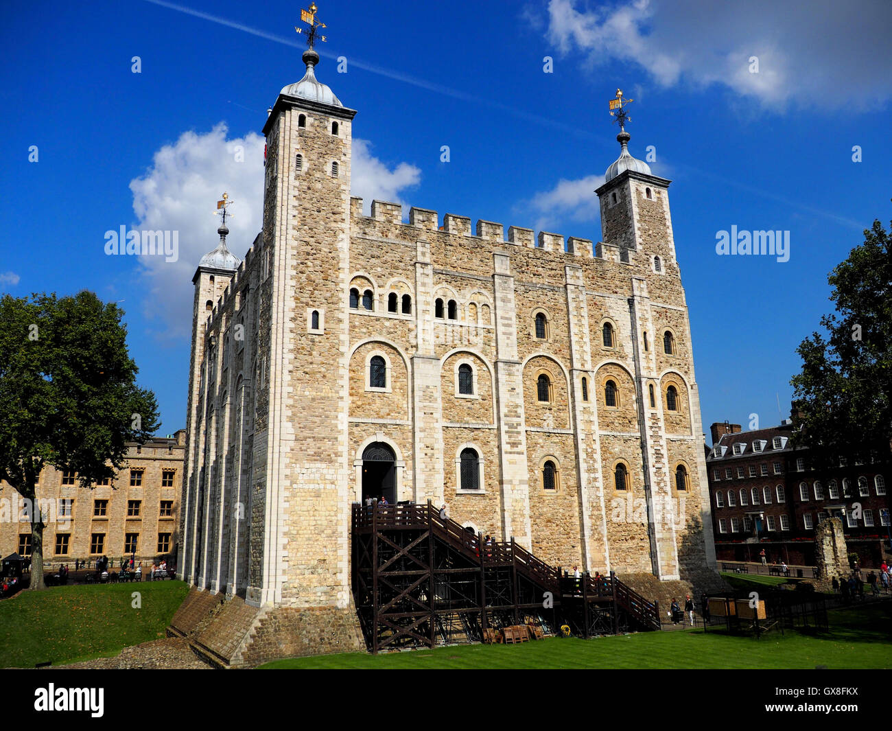 Weißer Turm im Tower von London, England Stockfoto