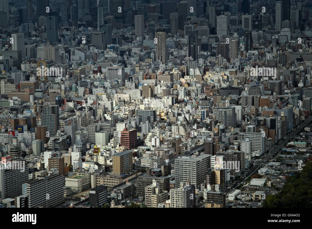 Japan, Honshu Insel, Kansai, Osaka, Übersicht. Stockfoto