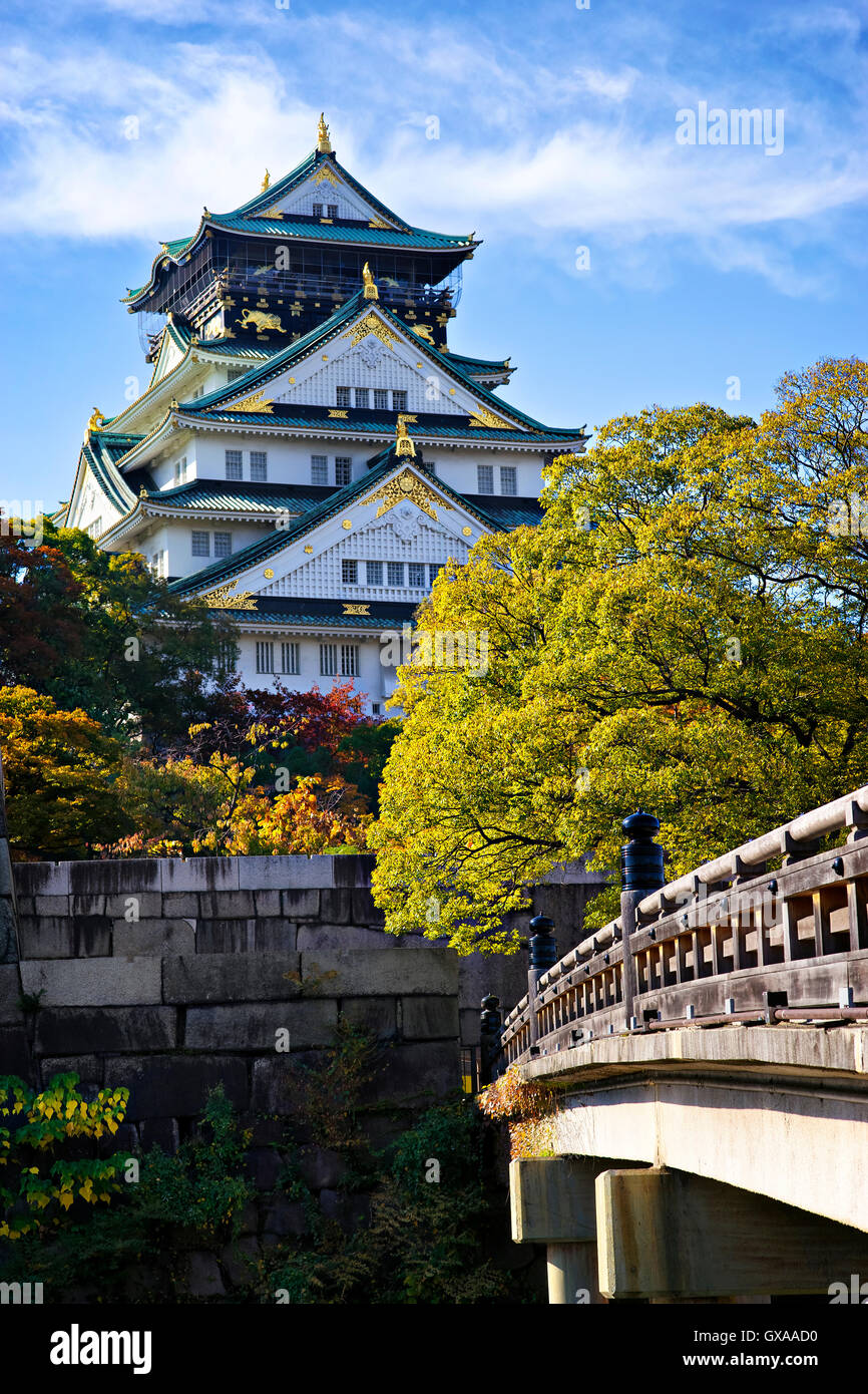 Japan, Honshu-Insel, Kansai, Osaka, Osaka Castle. Stockfoto