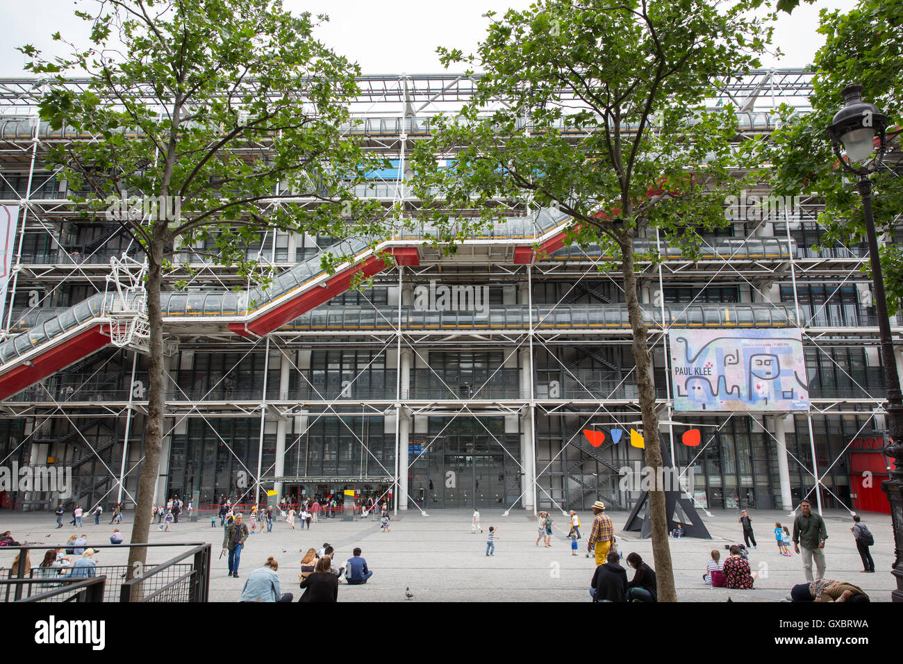 Das Centre Pompidou in Paris, Frankreich Stockfotografie Alamy