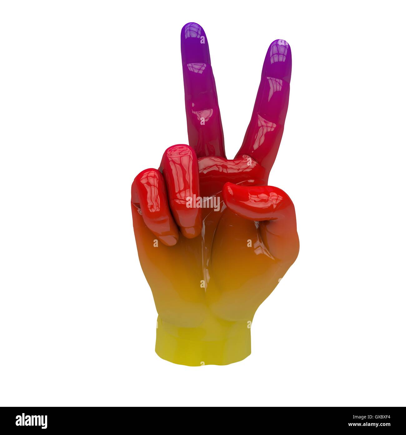 Handzeichen 3 Stockfoto