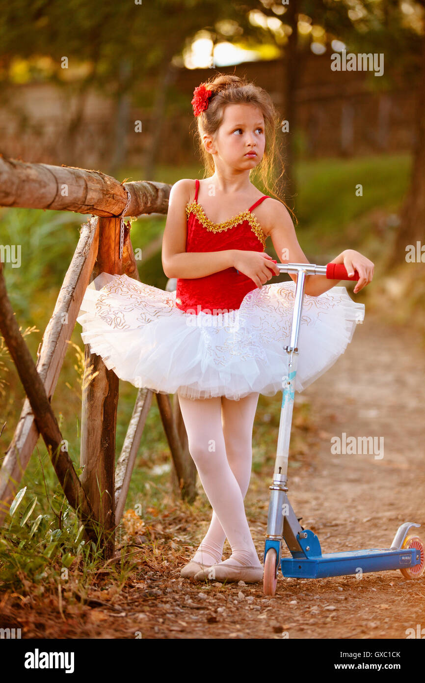Kleine Ballerina. Stockfoto