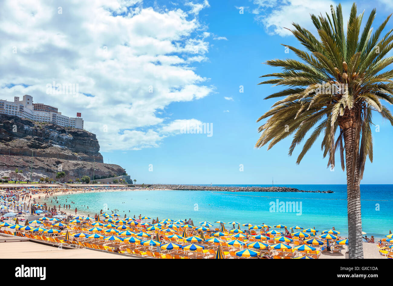 Amadores Strand. Gran Canaria, Kanarische Inseln, Spanien Stockfoto