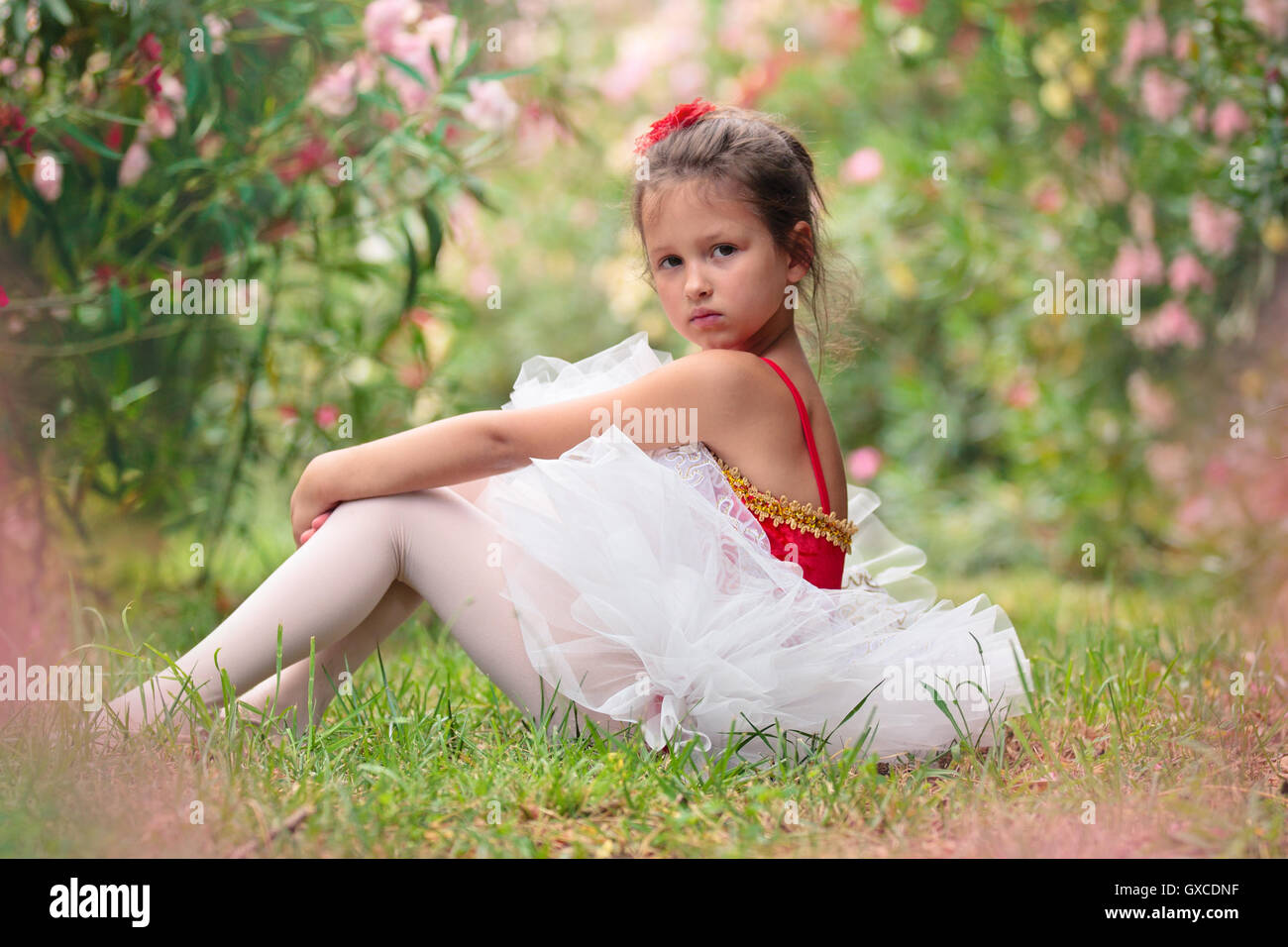 Kleine Ballerina. Stockfoto