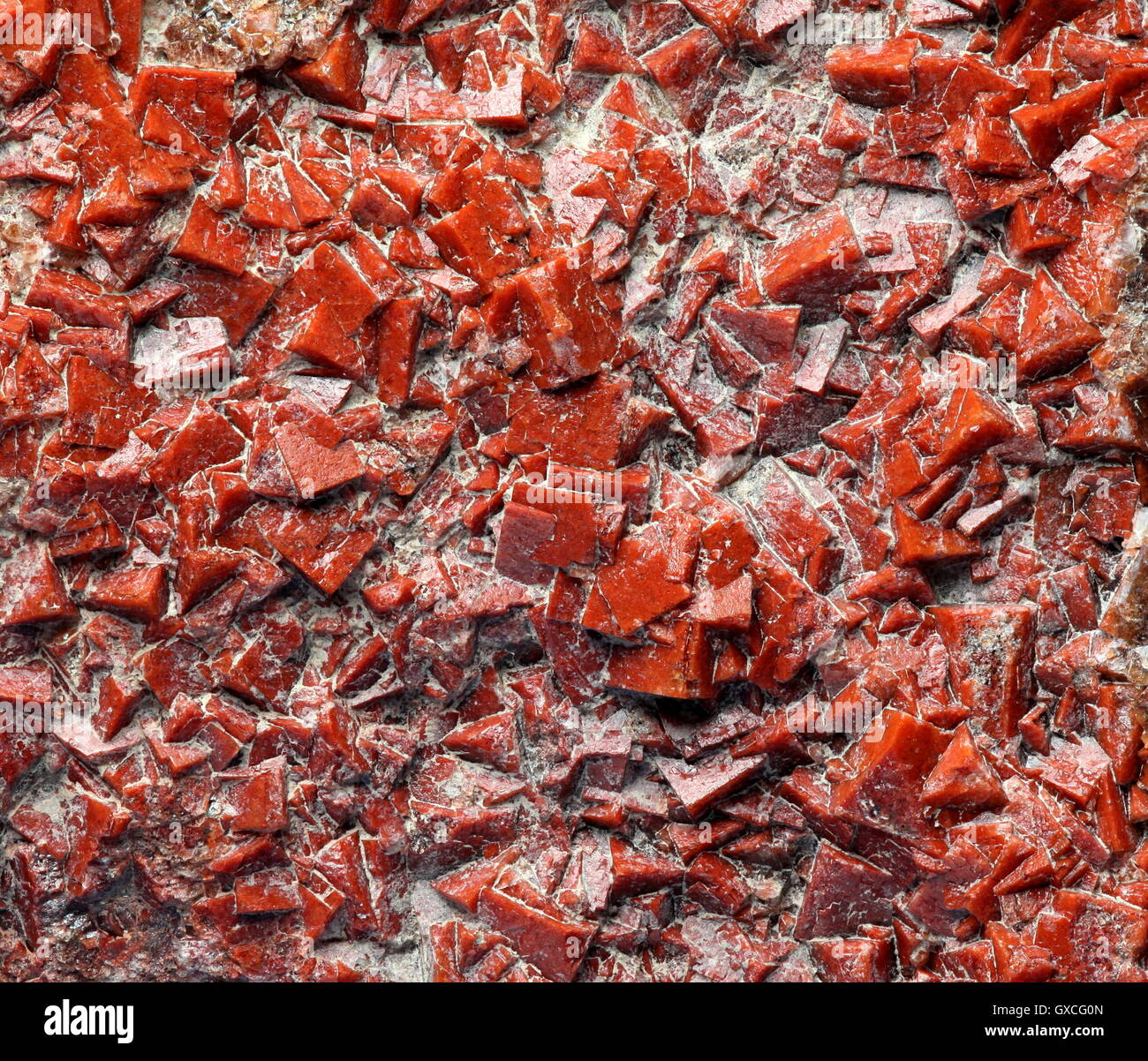 Roter Fluorit Kristalle Stockfoto