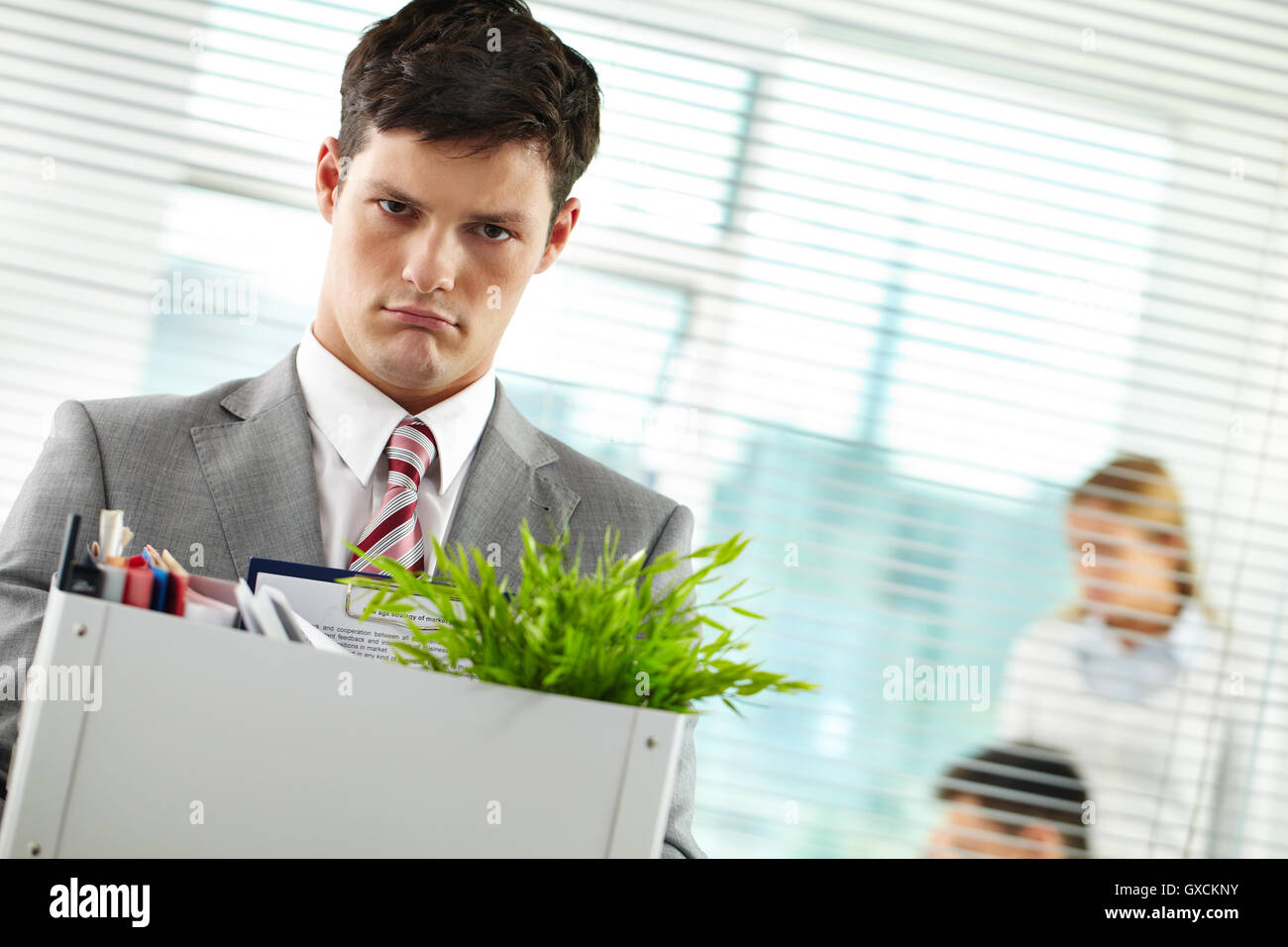 Von Job gefeuert Stockfoto