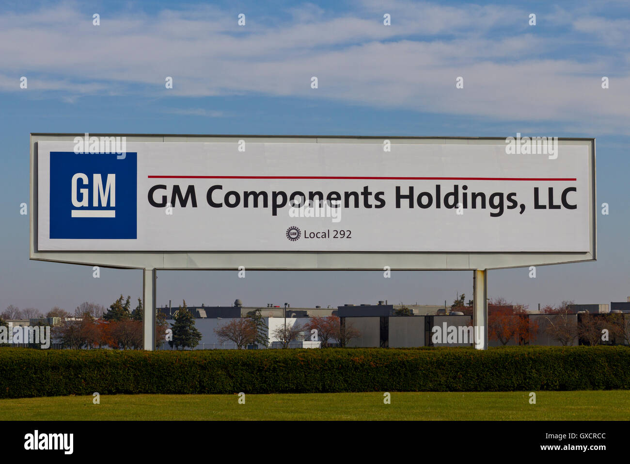 Kokomo - ca. November 2015: GM Komponenten betrieben. GMCH ist ein Lieferant der führenden Elektronik-Fertigung Service I Stockfoto
