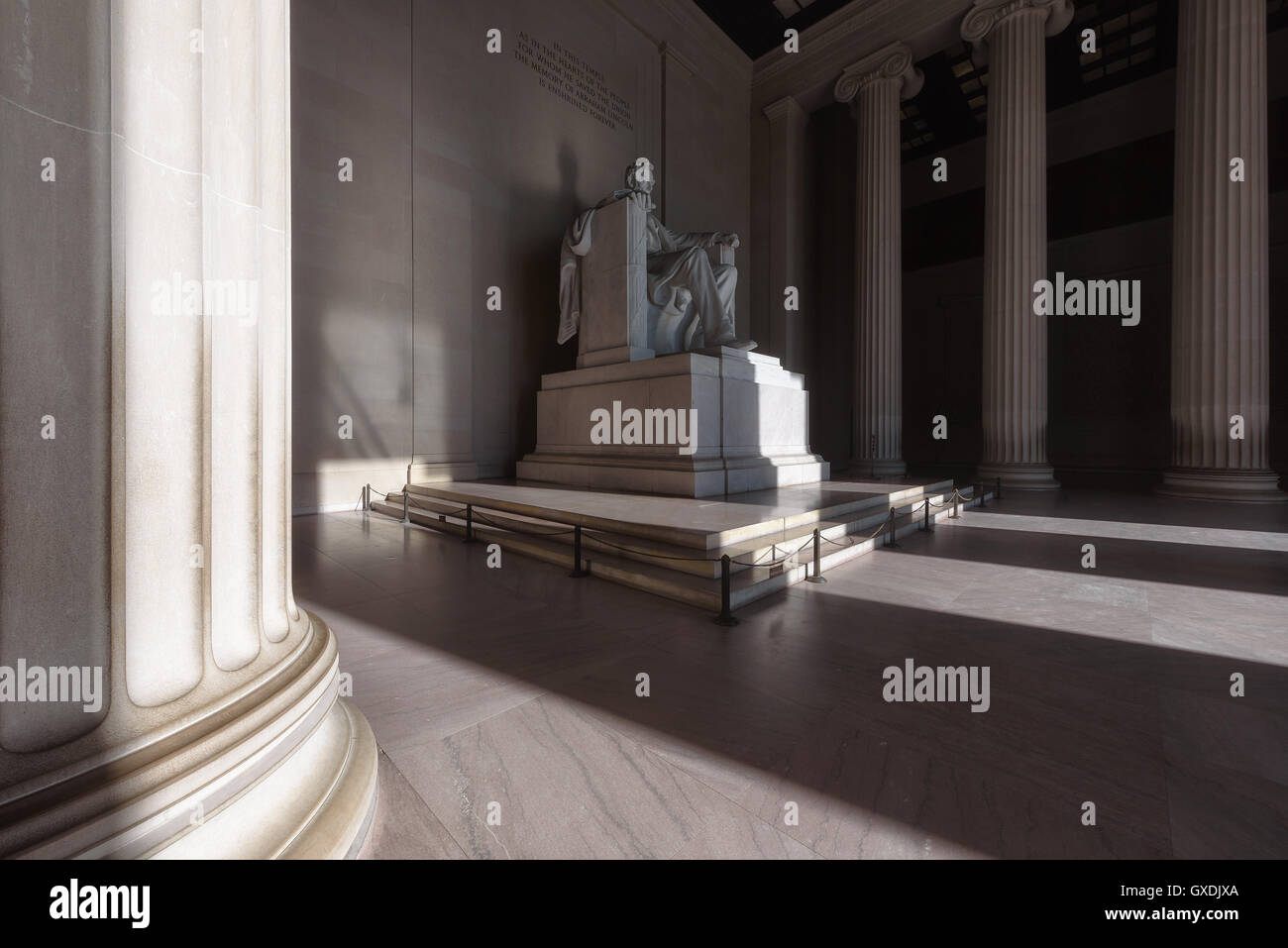 Washington DC - Lincoln Memorial bei Sonnenaufgang Stockfoto
