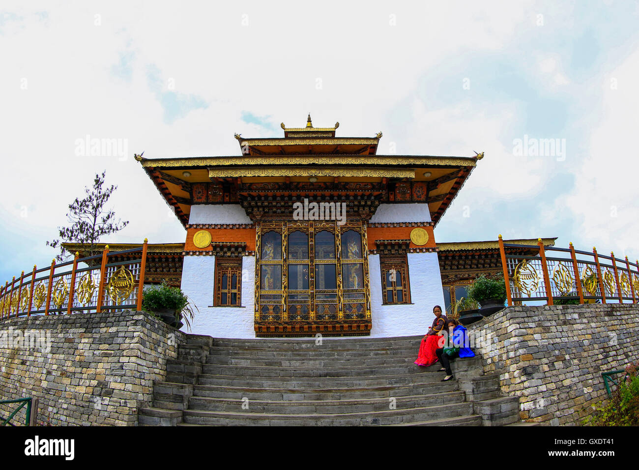 Druk Wangyal Lhakhang Tempel In Dochula Pass Bhutan Stockfoto Bild