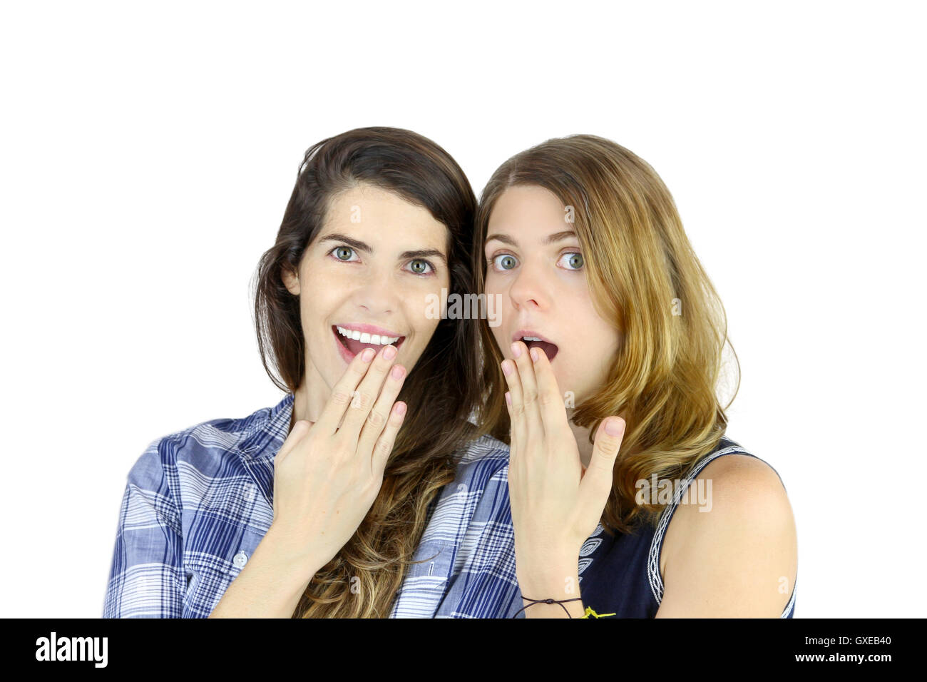 Überrascht, Frauen Stockfoto