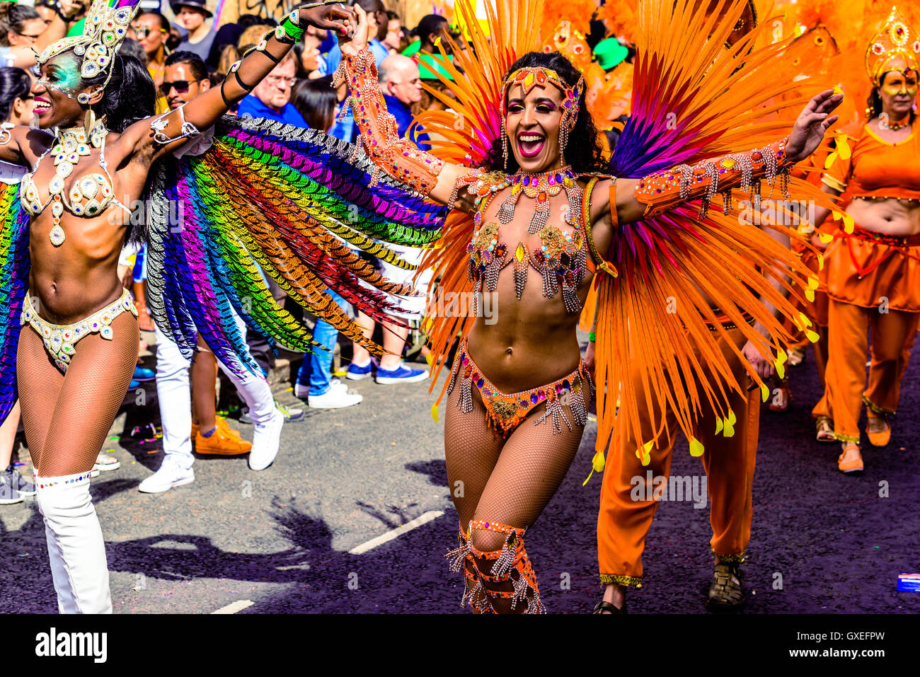 Teilnehmer am Notthin Hill Karneval 2016 Stockfoto