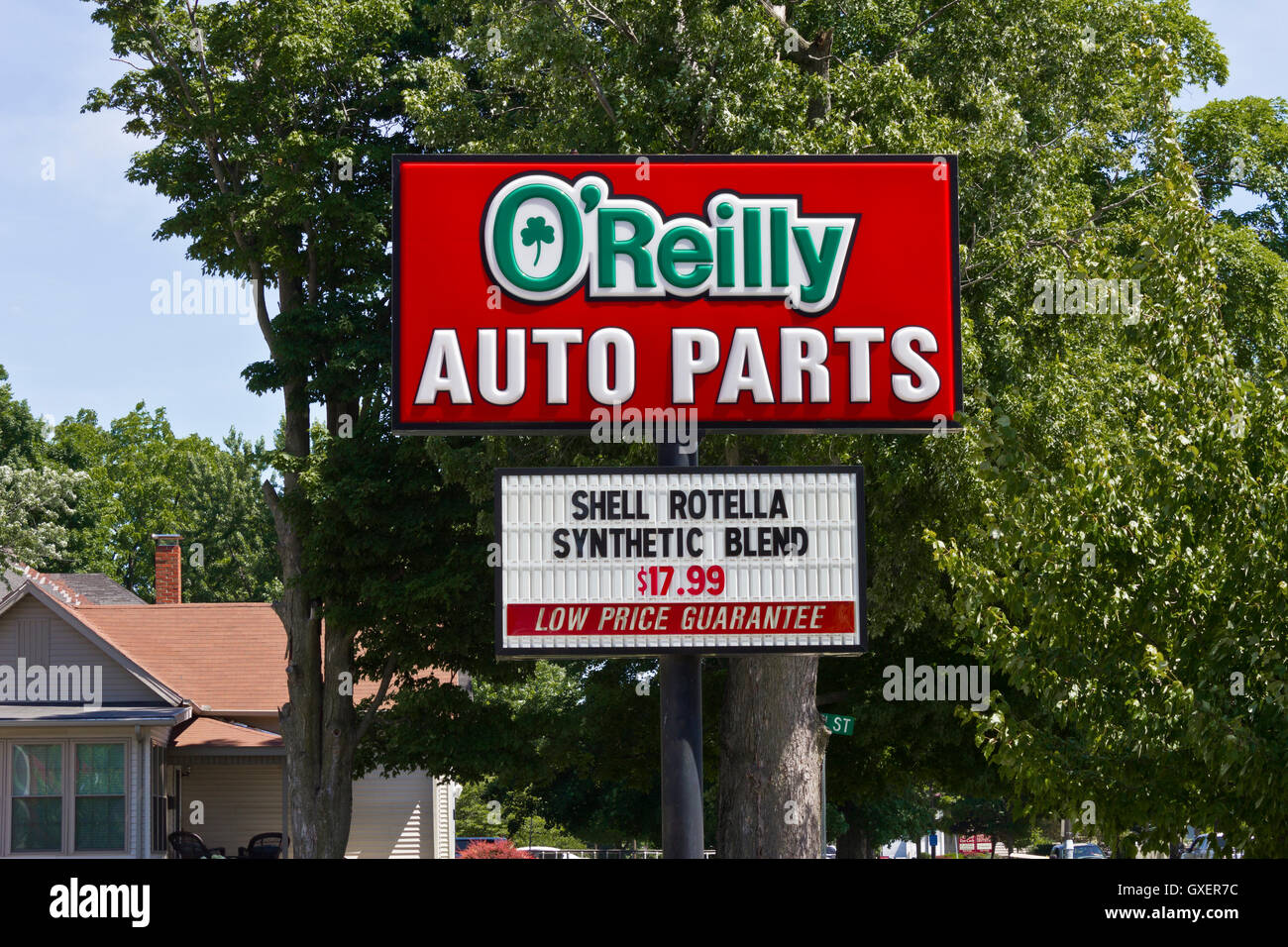 Logansport, IN - ca. Juni 2016: OReilly Autoteile Shop. OReilly ist ein Händler und Distributor of Automotive Teile III Stockfoto