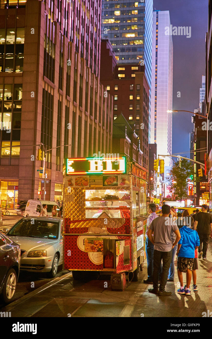 Essen-Wagen in der Nähe von Times Square Stockfoto