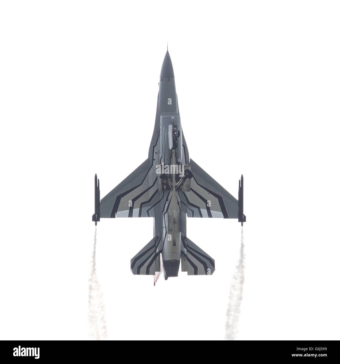 LEEUWARDEN, die Niederlande-10. Juni 2016: Belgien - Air Force General Dynamics f-16 Uhr bei der niederländischen Airshow am 10. Juni 2016 an Stockfoto