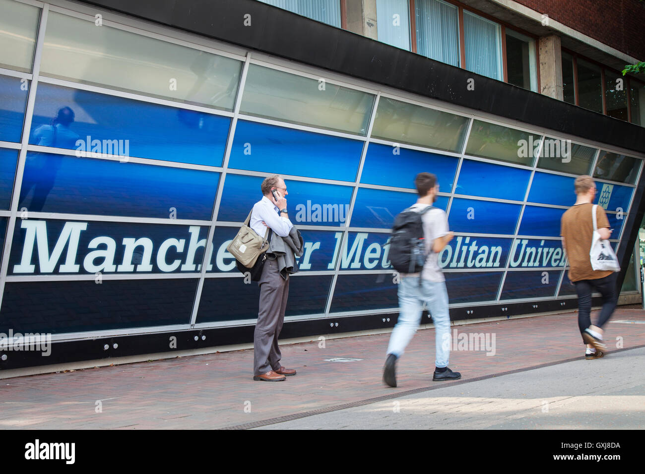 Ankunft an der Metropolitan Universität von Manchester, in der studienanfaenger Woche, September, 2016, UK Stockfoto