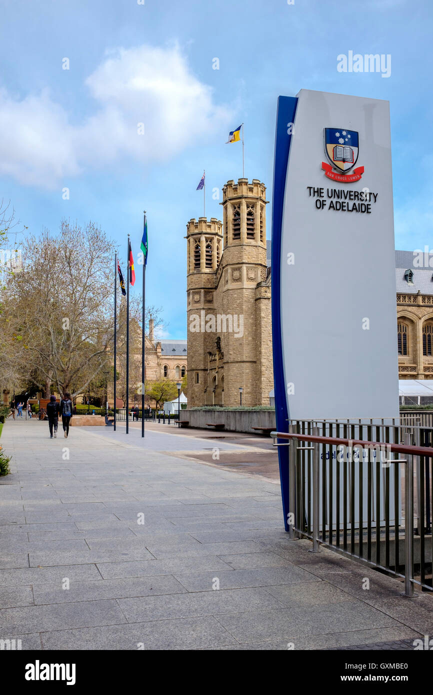 Der University of Adelaide auf dem North Terrace Campus in der Innenstadt von Adelaide. Stockfoto