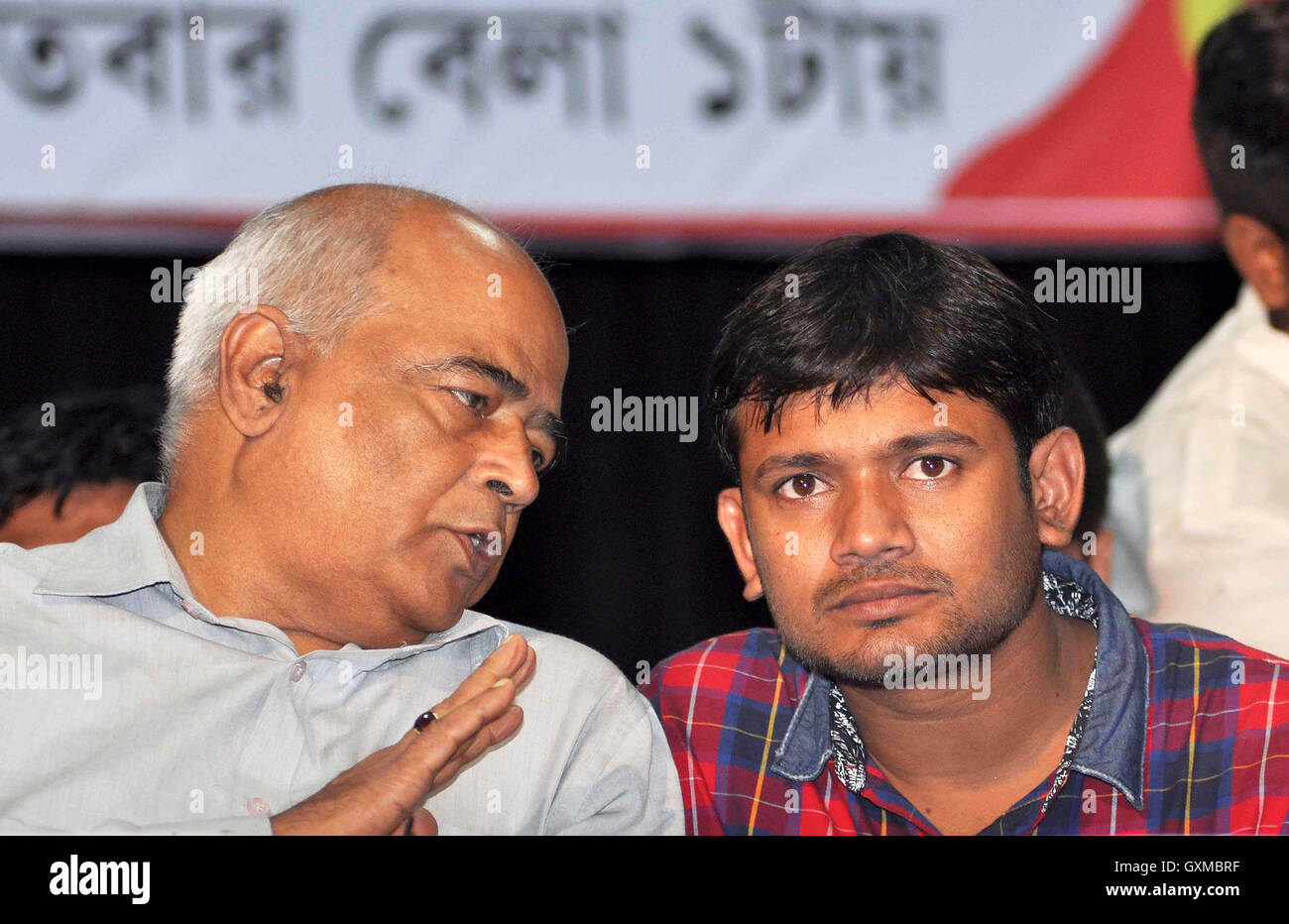 Aller Indien Studenten Federation (AISF) Führer Kanhaiya Kumar während des Konvents veranstaltet AISF und AIYF Kolkata Stockfoto