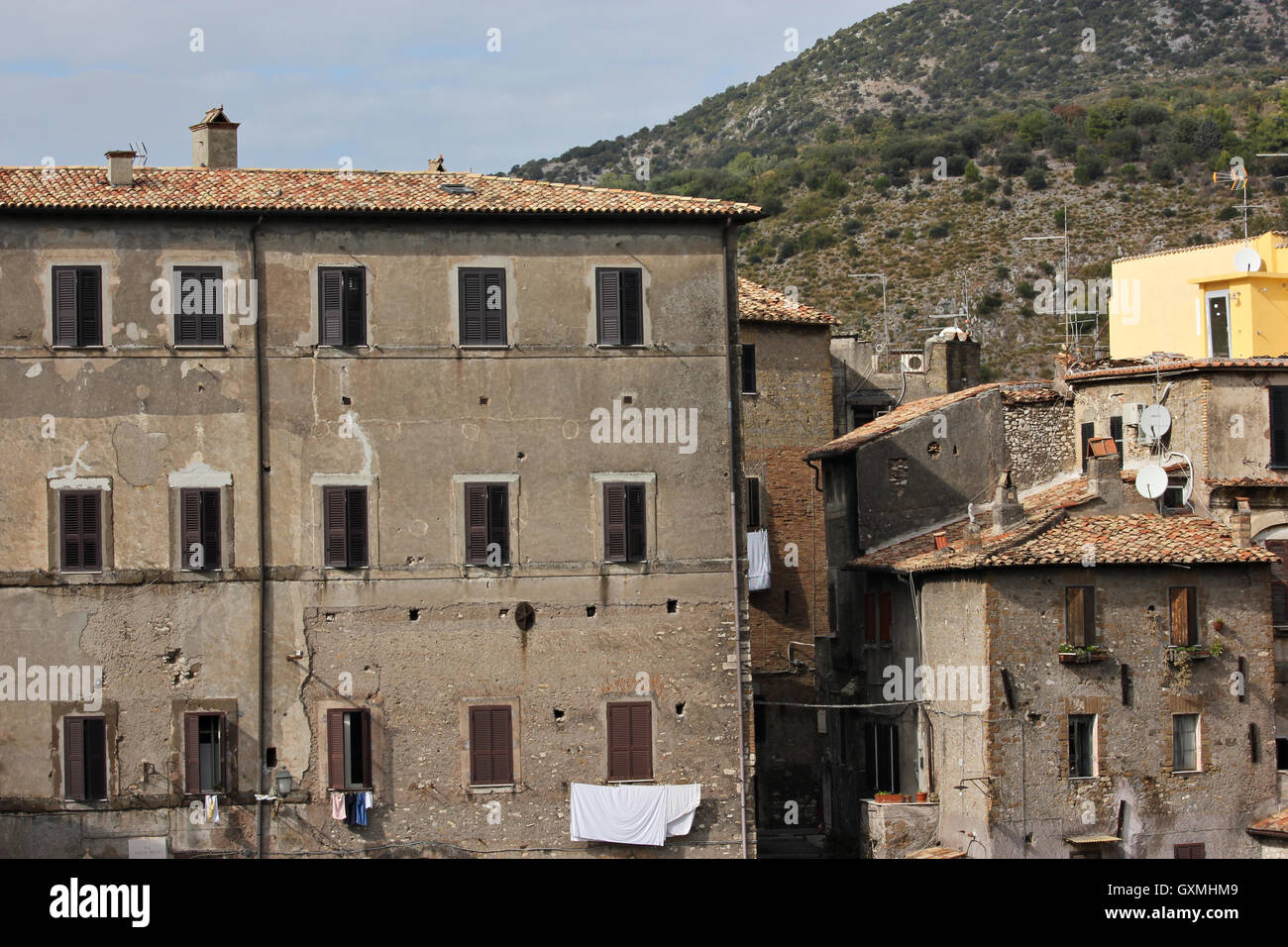 Alte faszinierende Bauwerke in Tivoli, Italien Stockfoto