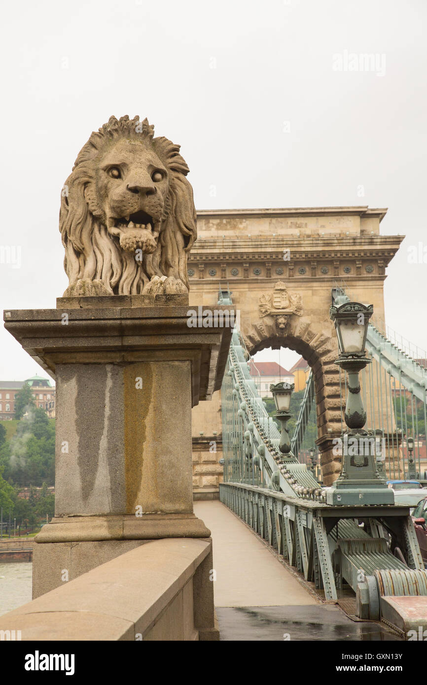 Kettenbrücke, Budapest, Ungarn Stockfoto