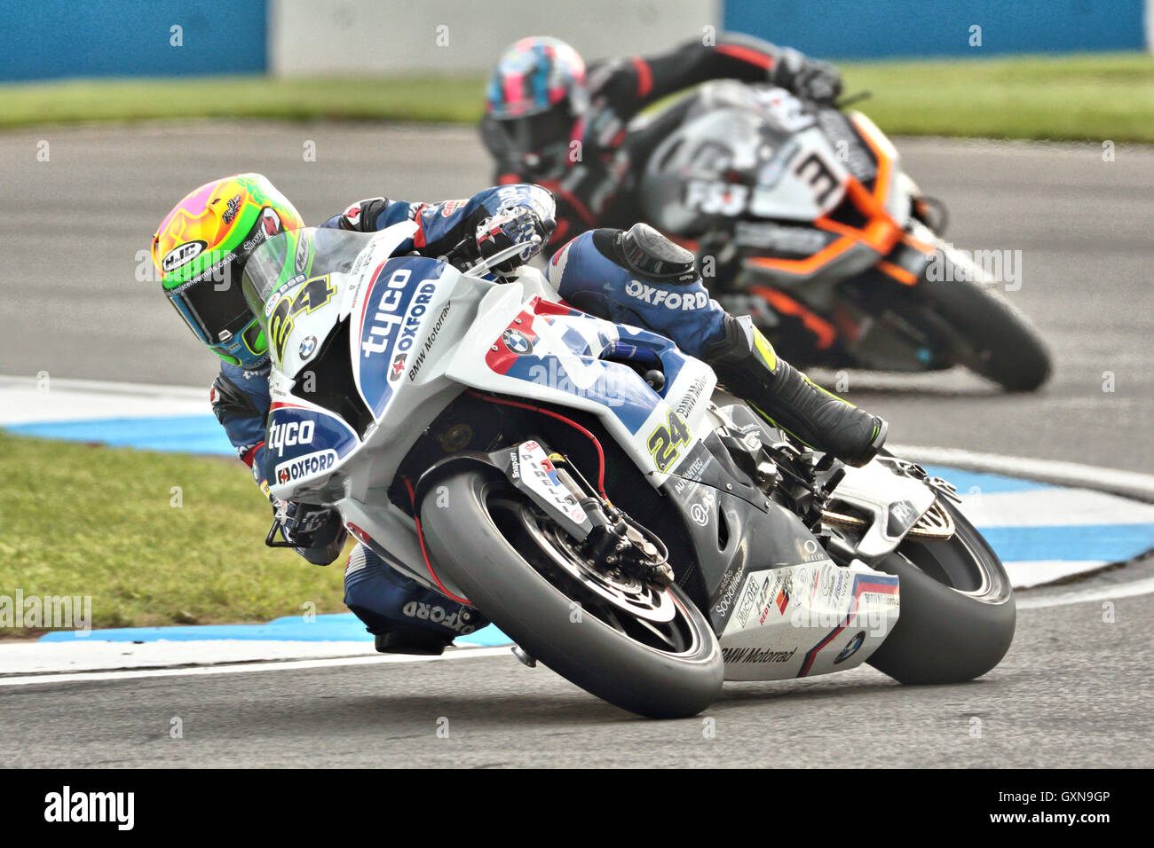 Donington Park, UK. 16. September 2016. Nummer 24 Christian Iddon beteiligt sich an freies Training 2 MCE Insurance British Superbike Championship. Bildnachweis: Peter Hutmacher/Alamy Live-Nachrichten Stockfoto