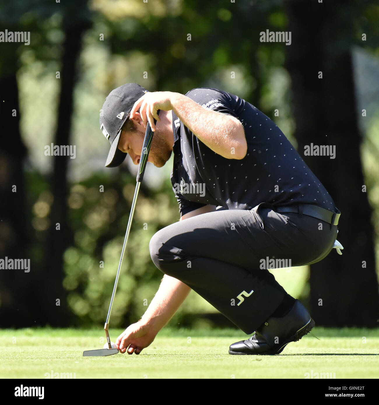 Monza, Italien. 17. September 2016.  Golfspieler Tyrrell HATTON im 73 Golf italienischen Open 2016. Bildnachweis: Federico Rostagno/Alamy Live-Nachrichten Stockfoto