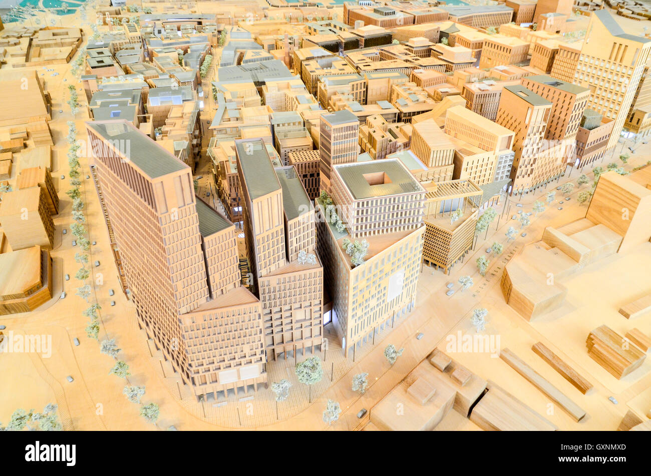 Modell der Innenstadt von Doha in der Msheireb Bereicherung Mitte Stockfoto