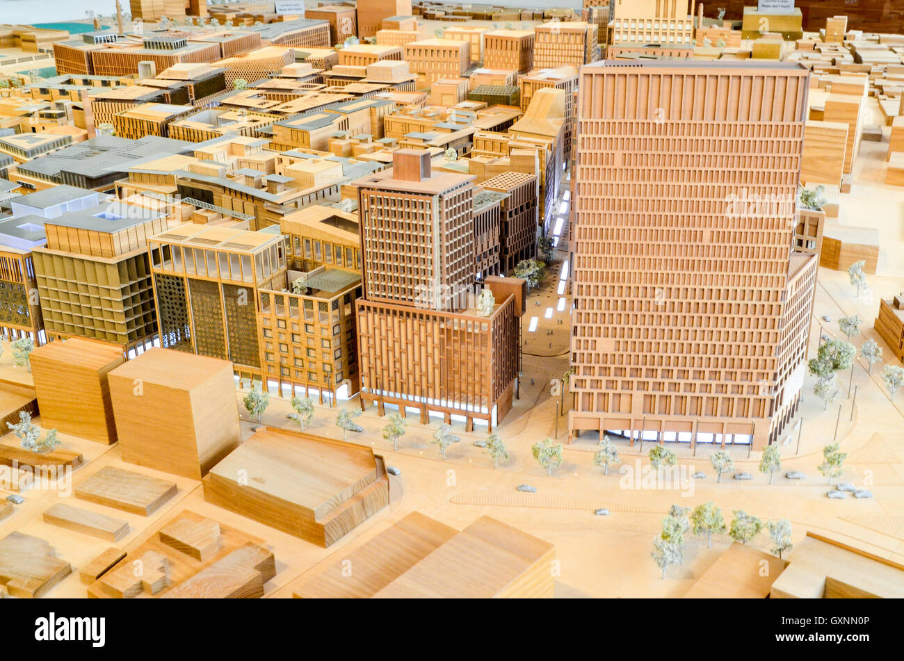 Modell der Innenstadt von Doha in der Msheireb Bereicherung Mitte Stockfoto