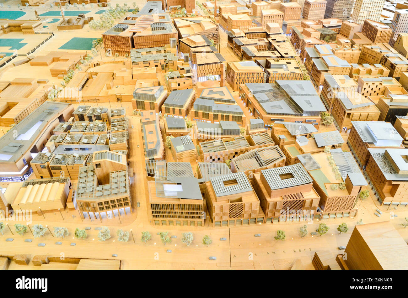 Modell der Innenstadt von Doha in der Msheireb Bereicherung Mitte Stockfoto