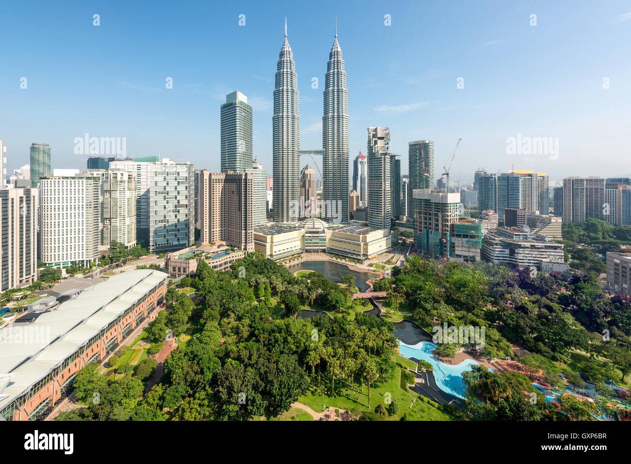 Skyline von Kuala Lumpur und Wolkenkratzer in Kuala Lumpur, Malaysia Stockfoto