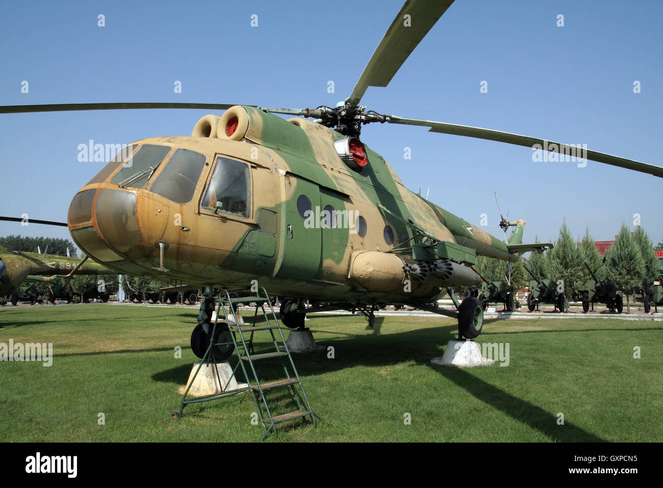 MIL Mi-8 Hip Helikopter der ungarischen Armee im Military Technology Park in Kecel, Ungarn Stockfoto