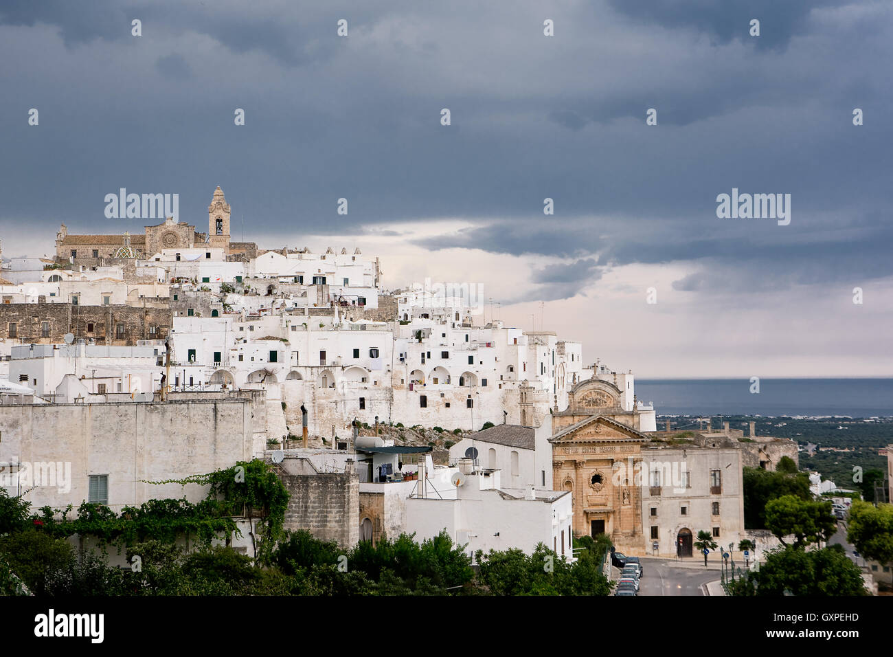 Ostuni, die weiße Stadt in Apulien (Italien) Stockfoto