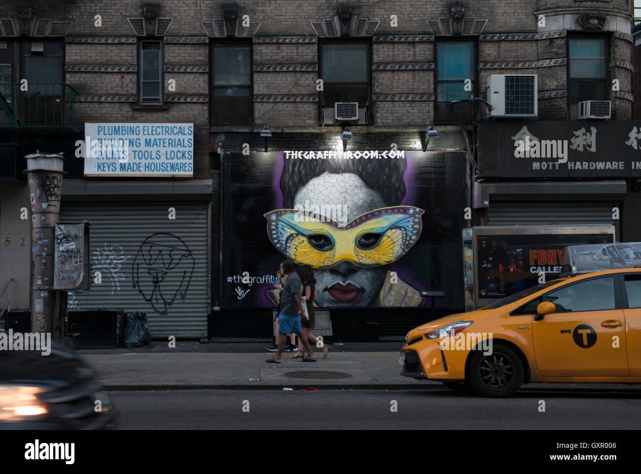 Passagiere von Little Italy, Manhattan Stockfoto