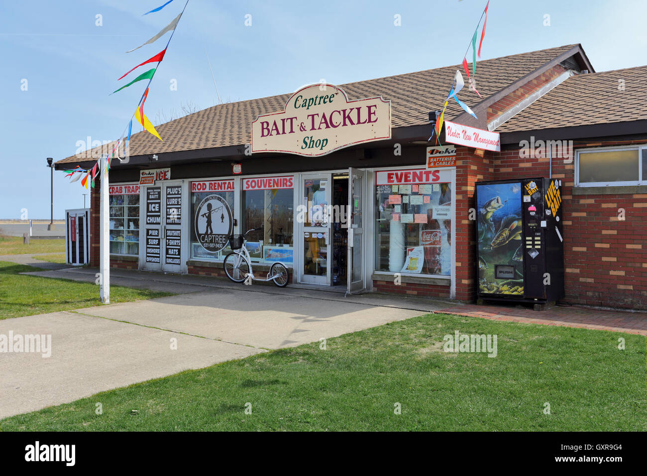 Köder und Tackle store Captree State Park Long Island New York Stockfoto