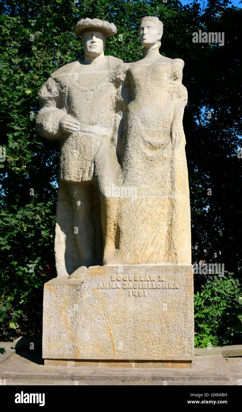 Boguslaw Statue - Stettin, Polen. Stockfoto