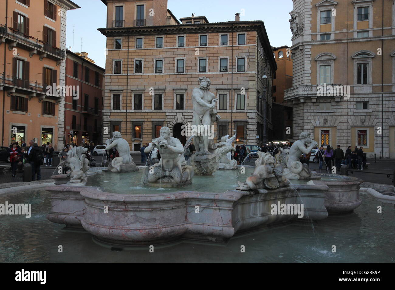 Fontana del Moro, Piazza Navona, Rom, Italien Stockfoto