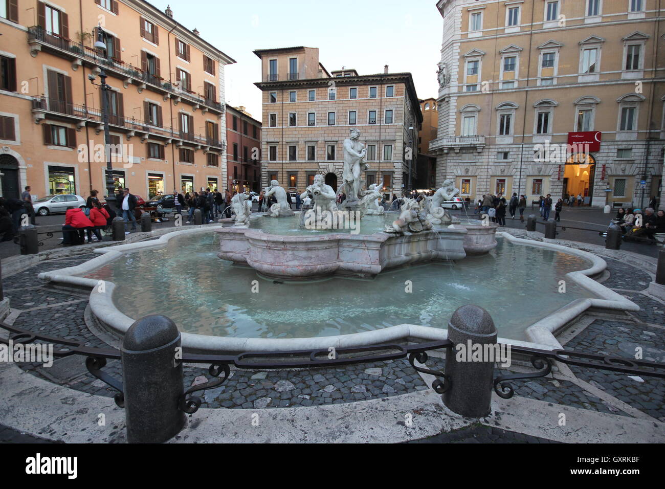 Fontana del Moro, Piazza Navona, Rom, Italien Stockfoto