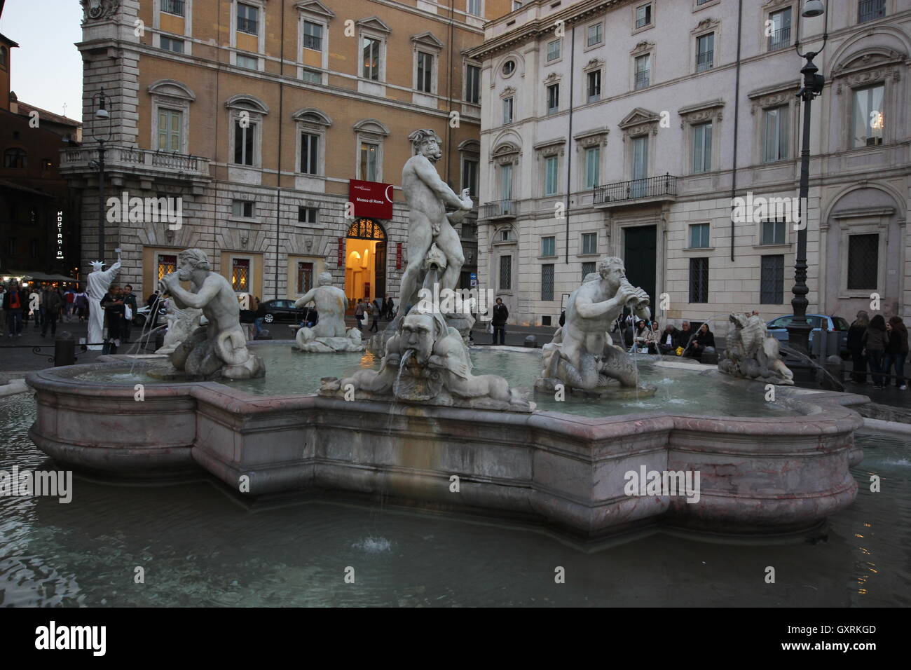 Fontana del Moro, Piazza Navona, Rom, Italien Stockfoto