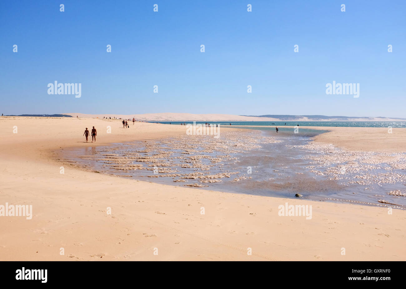 Dünen und Strand von Cap Ferret auf atlantische Küste von Frankreich Europa Stockfoto