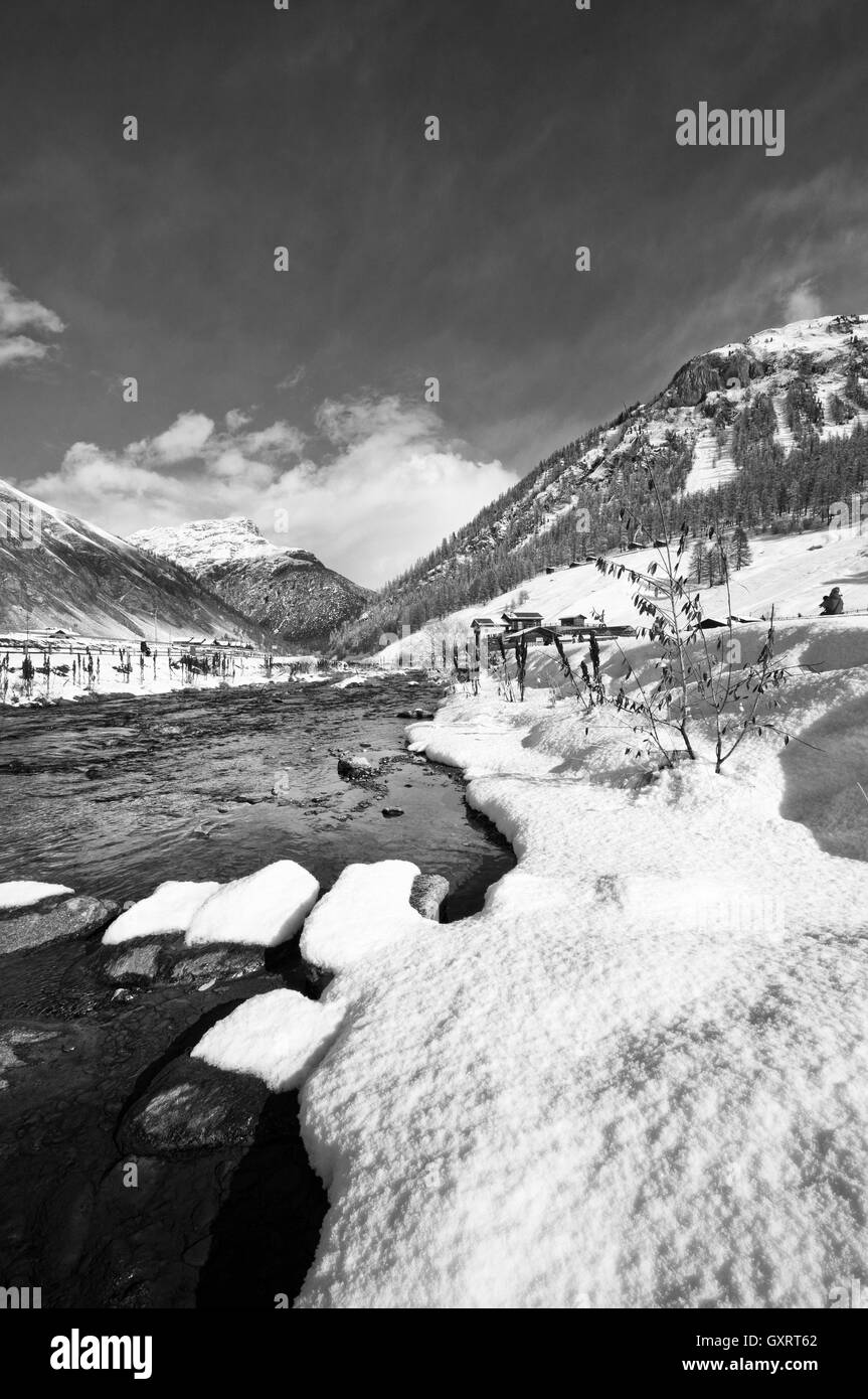 Livigno-Landschaft Stockfoto