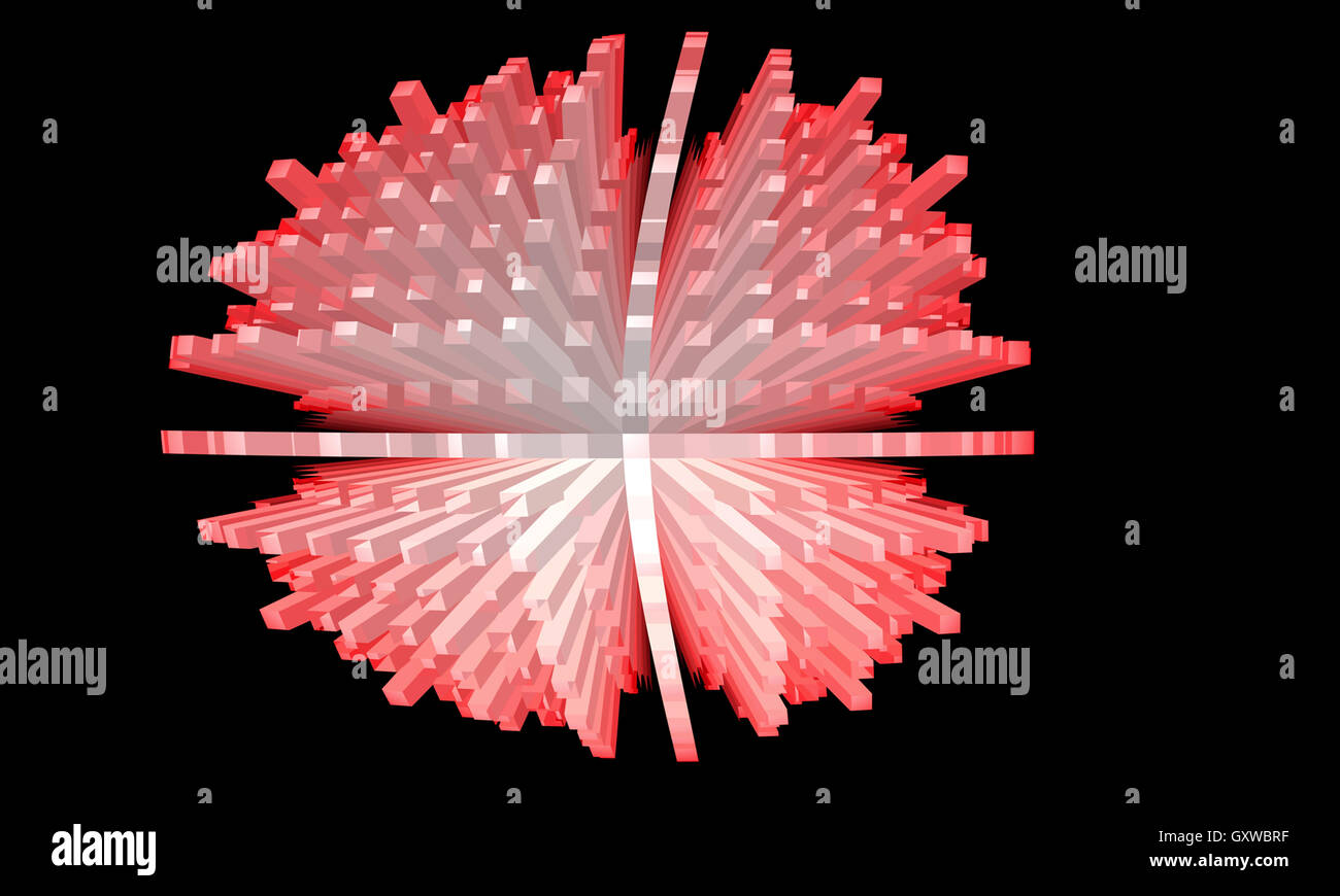 3D Hintergrund-Grafiken Leuchten Designleuchten bunten geometrischen Kreis Muster. Stockfoto