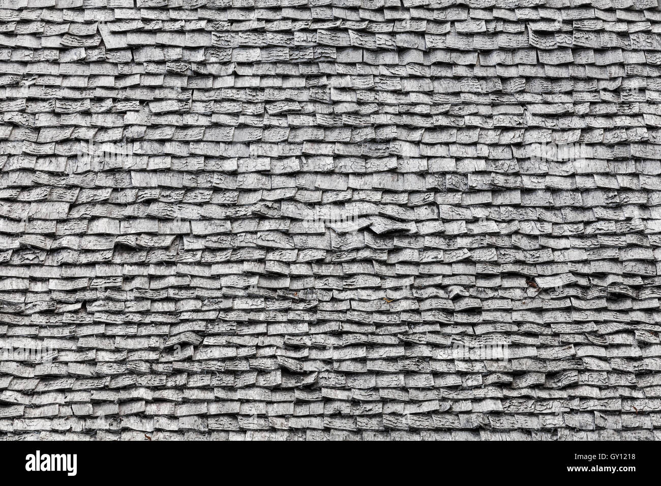 Foto Hintergrundtextur von alten grauen Holzdach tiling Stockfoto