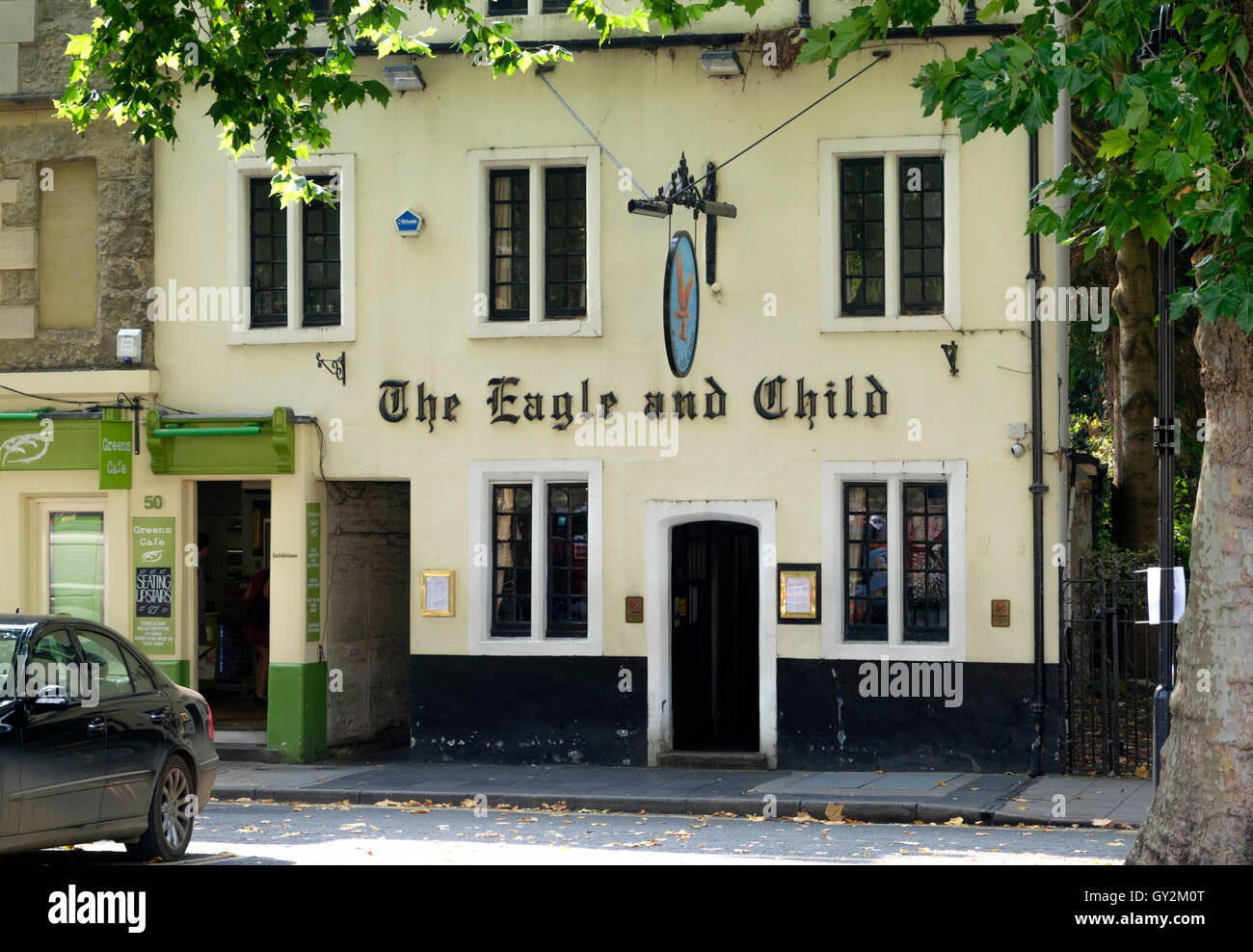 Rund um die Universität Stadt Oxford England Adler und Kind Pub Stockfoto