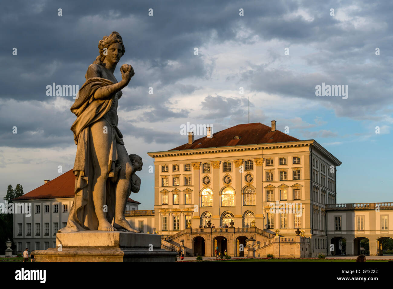 Schloss Nymphenburg in München, Bayern, Deutschland Stockfoto