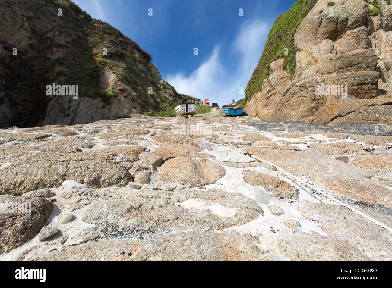 Cornwall - Porthgwarra Stockfoto